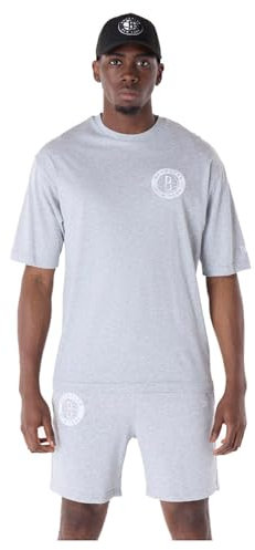 BROOKLYN NETS New Era NBA T-Shirt surdimensionné Gris chiné