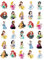 30 Princess Half Pre Cut Cupcake Toppers Edible Wafer Paper Fairy Cake Toppers Birthday Celebration Cakes Decorations Princess Party NO CUTTING REQUIRED