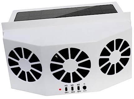 Amosfun ventilateur solaire ventilateur d'échappement de voiture refroidissement cool glacières pour auto ventilateur auto climatiseur mobile radiateur electrique climatiseur solaire abdos