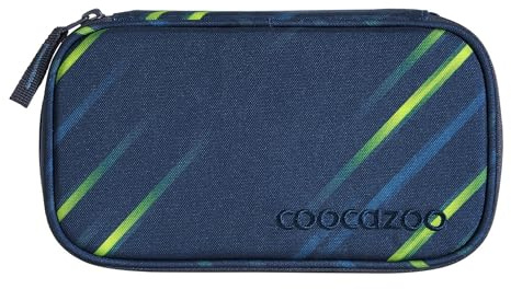 Coocazoo Mäppchen „Fast Lime”, blau, Federmäppchen, großes Hauptfach, Reißverschlussfach mit Klarsichtfach im Deckel, Fach für Geodreieck, Stiftehalter, ab der 3. Klasse