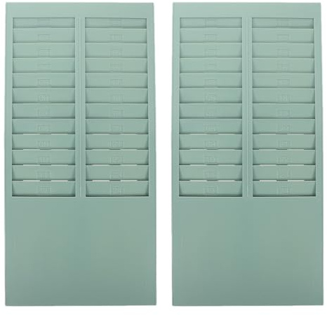 MINAOLULUS Supporto da Muro per Cartellini Lavoro 24 Slot per Schede, Porta Biglietti da Visita Resistente per Ufficio e Registratore
