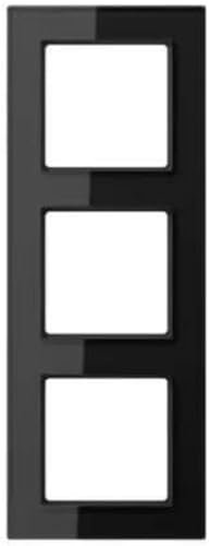 Jung AC 583 GL SW Rahmen Glas 3fach Serie A Creation, Schwarz Glänzend