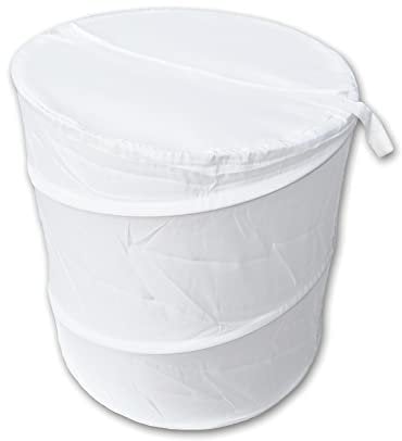 Blue Canyon LB300WH Polyester Pop Up Laundry Basket, 49 cm Heigth x 41 cm Diameter, White