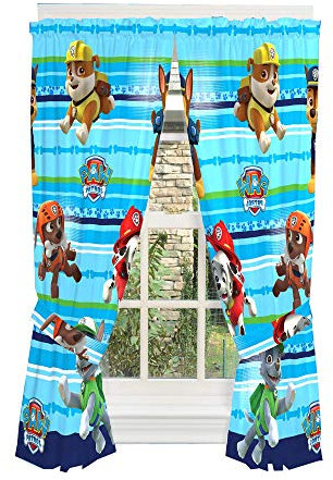 Franco Nickelodeon Gardinen mit Junior Paw Patrol Hundaufdruck, 208,3 x 160 cm