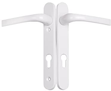 Mila Spring Loaded UPVC Door Handles 123mm Screw Centres - White