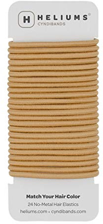 Cyndibands Hair Bands - Medium Golden Blonde - 4mm x 4.5cm Elastic Hair Bobbles - Non-Snag Fabric Hair Ties – Match Your Hair Color Ponytail Holders - 24-Pack