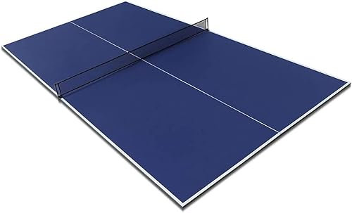 Hyner 9ft Ping Pong Table Top Folding Full Size Table Tennis Table top with Net Blue