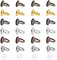 NBEADS 60 Pcs Cabochon Ringschalen Einstellbare Messing Pad Ringzubehör und Transparentes Glas Cabochon, Gemischte Farbe, Ring: 18×17 mm, Fach: 16 mm; Cabochon: 15.5-16×4-5 mm