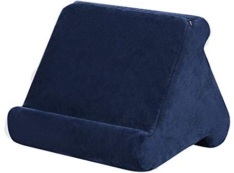 ZEUSE Support de Coussin pour Tablette et Livre, Multi-Angles Doux pour la Maison, Le Lit, Le Canapé, Oreiller de Lecture, Liseuse Électronique (Marine)