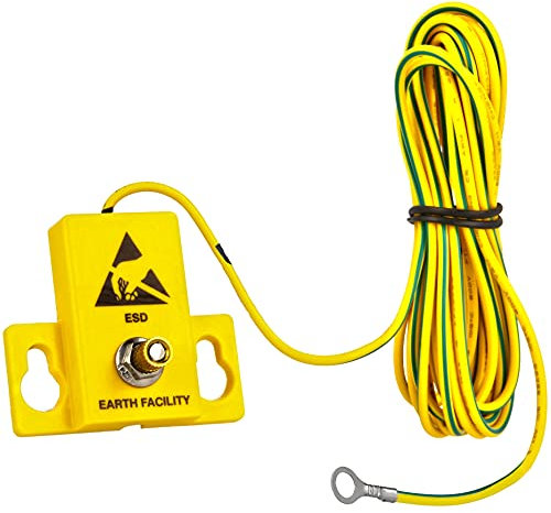 Minadax Erdungsequipment Für Bodenbeläge - Wandmontage - M5 Schraubenanschluss für Anschluss-Ösen - Innovativer ESD-Schutz