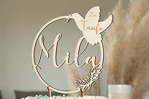 Cake Topper Taufe I Kommunion I Konfirmation I Glaube I Kuchentopper I Kuchen Topper I Caketopper Name