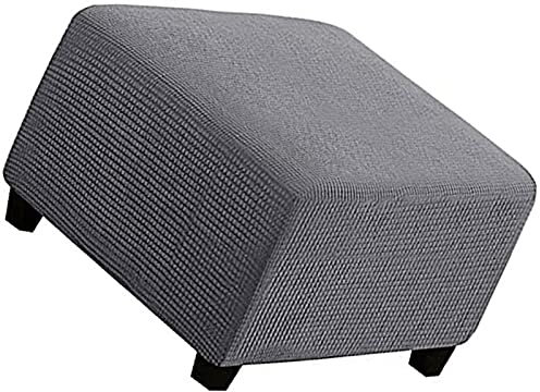 Hockerbezug Quadratisch, Bezug Für Fußhocker Fußbank Elastisch Husse Für Sofa Sitzhocker Überzug Für Rechteckiger Hocker Fußschemel Fußstütze (Color : C, Size : 1pc)