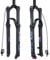 BOLANY 26/27.5/29 Fourche à suspension pneumatique pour vélo de montagne Amortisseur Réglage du rebond 1 1/8 Tube droit QR 9 mm Voyage 100 mm Manuel/verrouillage à distance pour VTT/vélo de route