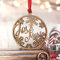 Bola de Navidad Personalizada con Nombre de Madera con Copos de Nieve Interior. Regalo Original Personalizado con Nombre. Adorno árbol de Navidad.Cordel de Raso Rojo Incluido. (Pack 3)