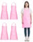 4 Kochschürze mit 2 Taschen, Wasserdichte, Verstellbare Schürze für Männer und Frauen, Perfekt für Küche, Kochen, Backen, Gärtnern, Restaurant, Grillen, Kaffeehaus, Professionelle Schürze (Rosa)