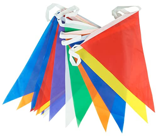 Goodymax® Wimpelkette 11 m Farbmix bunt Polyester Stoff 20 x 30 cm