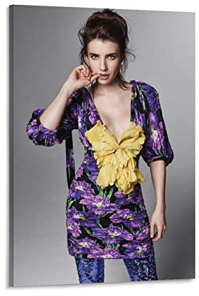FANGZUO Emma Roberts Sexy Poster Wandkunst Poster Drucke Heimdekoration Bild Leinwand Malerei Poster 60 x 90 cm