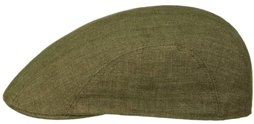Stetson Madison Leinen Flatcap Schirmmütze Delave-Optik Herren und Damen Frühling Sommer grün 58 cm