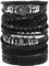 Manfnee 6Pz Pirata Perline di legno Bracciale Corda Intrecciata Rock Punk Vintage Nero Uomo Donna