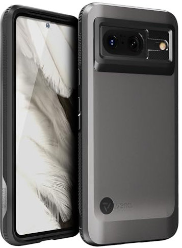 VENA Outcross for Google Pixel 8 Case (2023) Case, Military Grade Drop Protection, Dual Layer Shockproof Protective Phone Case - Graphite Gray/Black