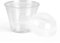 Inoverse 100 Stück Smoothie Becher To Go, Smoothie Cup 200 ml, Dessertbecher, Plastikbecher, Eiskaffee Becher, Cocktail Gläser Plastik, Bubble Tea Becher, inkl. Domdeckel mit Loch