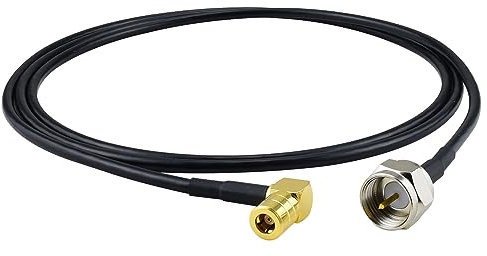 YILIANDUO 1M DAB Car Aerial Extension Cable F Male to SMB Female 90 Degree RF Coax Connector Adapter RG174 50 Ohm for DAB Car Radio Stereo Receiver Tuner Sirius Antenna