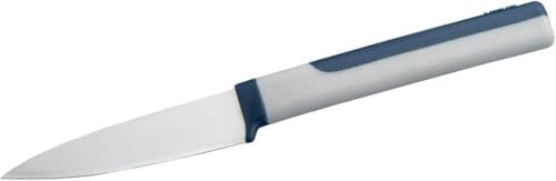 Tasty Schälmesser Knife Life – 9cm Klinge für Obst und Gemüse – Scharfer Edelstahl mit Soft-Touch Griff – Grau/Blau/Silber – Ideal für Küchenliebhaber!