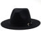 HEYANN Fedora Hut mit Breiter Krempe - Klassischer Unisex Trilby mit Gürtelschnalle für Damen und Herren - Panama Jazz Hut aus Filz (L, Schwarz)