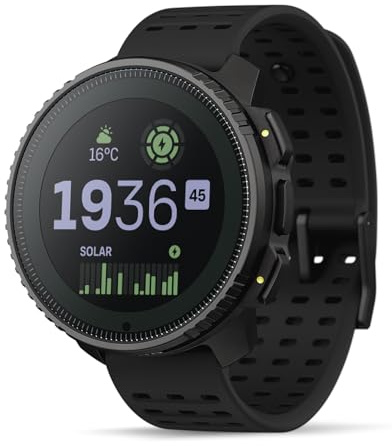 SUUNTO Vertical Solar GPS Adventure Watch, Premium Multisport Watch w/1.4 inch Touchscreen, Free Global Offline Maps, 60-Day Battery Life, Training Records, Heart Rate & Sleep Tracking, Steel Black