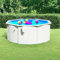 Piscina con paredes de acero 300 x 120 cm blanca para casa y jardín, piscinas y spa (83,6 kg)