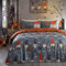Bedlam - Gruselige Gonks Bettwäsche - Einzelbett (140 x 200cm) - Wende (2 Motive) - Leuchtet im Dunkeln - Halloween Bettwäsche mit Fledermäusen & Kürbissen - Perfekte Halloween Schlafzimmer Deko