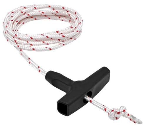 LICQIC Corde de Démarrage, 2 m avec 1 Poignées de Démarrage, pour Tondeuse, Tronçonneuse, Coupe-bordure, Pièces de Moteur