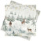 40 Stück Servietten Weihnachten(3-Lagig),Weihnachtsservietten Winter 33 x 33cm Papierservietten Hirsch Servietten - Weihnachten Tischdeko
