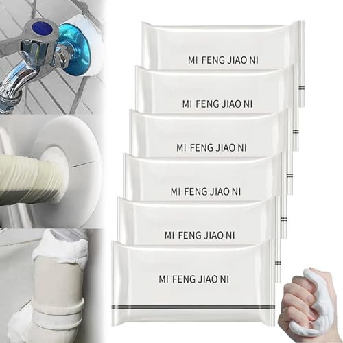 ZANWANXIN Type Waterproof Sealant Mastic, Waterproof Repair Sealing Clay Sealant, Quick Wall Mending Mud for Drain Connection, Wall Hole, Air Conditioning Hole (6PCS, One Size)