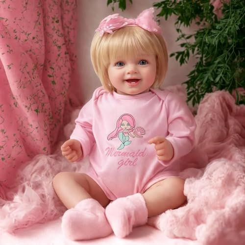 BABESIDE Reborn-Baby Mädchen – 20 Zoll Große, Süße, Blonde, Realistische Neugeborenen-Babypuppe, Lebensechte, Bewegliche Reborn-Puppe Mit ZubehöR und Box für Kinder Ab 3 Jahren