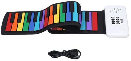 Piano Enroulable pour Enfants à 49 Touches, Clavier électronique Pliable et étanche en Silicone épais, pour L'éducation Musicale des Enfants et des Débutants