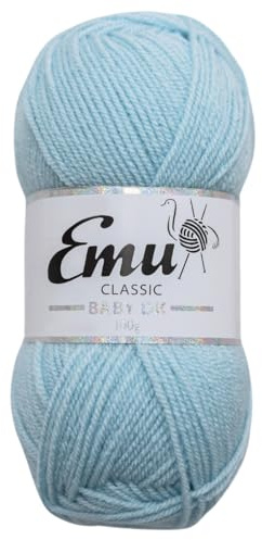 Emu Classic Baby DK Acrylic Yarn 100g Ball 300m, Bluebird - 203