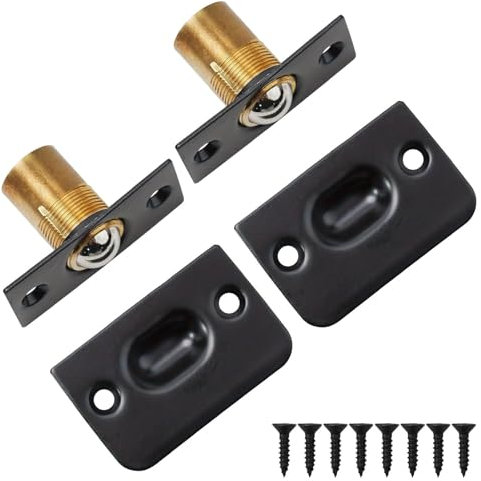 2 Pack Ball Door Catches for Internal Doors, Door Latch Roller Adjustable Ball Latches Spring Ball Bearing Door Catch Door Hardware for Cupboard Closet Top of Door