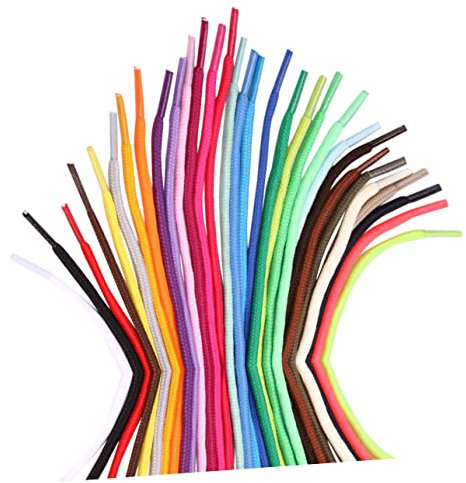 CONGARTENO 30piezas Cordones Redondos Surtidos Unidades Para Zapatillas Deportivas y Patines Cordoneras De Puntilla