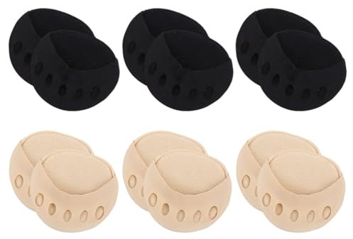 ZORVUJI 6 Paires de Chaussettes Invisibles Femme pour Femmes, Protection Orteils en Coton, Antidérapant, Respirant, Taille 36-39