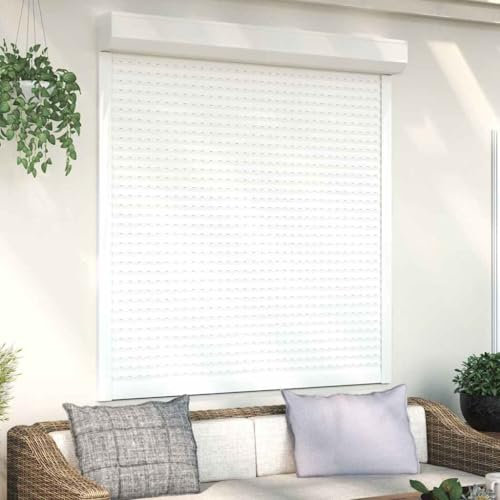 Générique Volet Roulant Aluminium 140x150 cm Blanc,Matériaux de Construction,Volets-144974