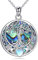 YAFEINI Baum des Lebens Halskette 925 Sterling Silber Mondstein Keltischer Knoten Pentagramm Anhänger Halskette für Damen Schmuck (Baum des Lebens Liebe Mond Kette)