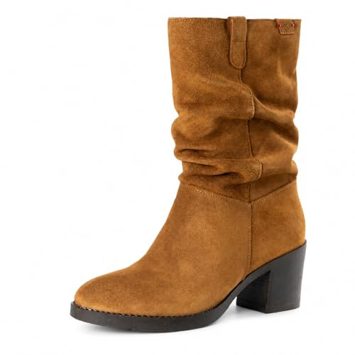 ɅNK ANK Select Damen Stiefelette Stiefel Wildleder Frühling Slouch Boot Festival modisch (40, EU Schuhgrößensystem, Erwachsene, Damen, Numerisch, M, 40)