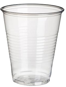 1600 x Einweg Trinkbecher 0,3 l - Transparent m. Schaumrand
