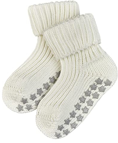 FALKE Unisex Baby Catspads Cotton Slipper Socks Anti-Slip Nubs Printed On Sole Improved Grip Thick Flat Seam In Toe Area Plain Breathable Extra-Soft On Skin 1 Pair