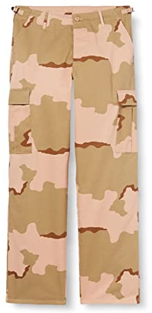 Mil-Tec US Ranger Hose Typ BDU • Herren Cargohose mit 6 geräumigen Taschen • Taktische Hose mit verstellbarem Kordelzug & Gürtelschlaufen • Feldhose für Outdoor, Arbeit, Freizeit • 3-Color Desert, 3XL