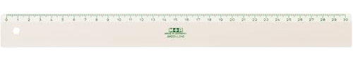 M+R Lineal Green Line, Länge: 30 cm, Bio-Werkstoff, recycelbar, natur
