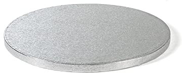 DECORA 0931607 Sottotorta Tondo, Cartone, Argento, Ø 1,2 Cm, Alluminio, 40 X H 1.2 cm