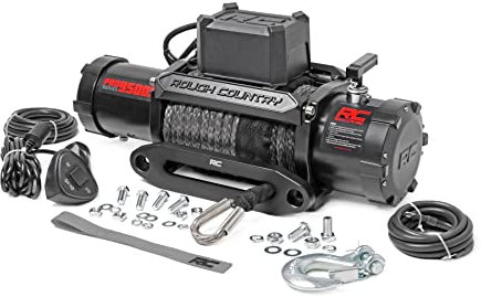 Rough Country Treuil électrique Pro Series de 4,3 kg | Corde synthétique - PRO9500S