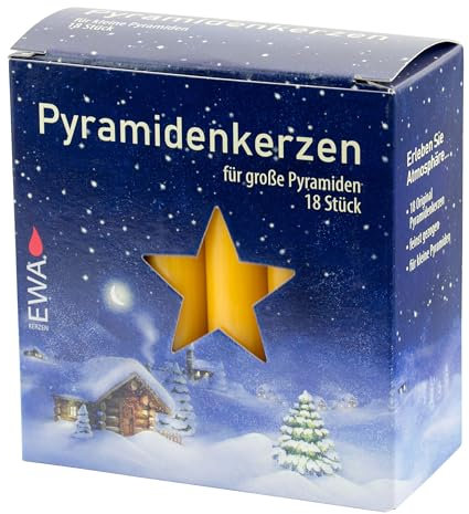 EWA Pyramidenkerzen Natur, 18 St. für gr. Pyramiden